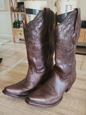 Resistol Ranch Leather Cowboy Boots